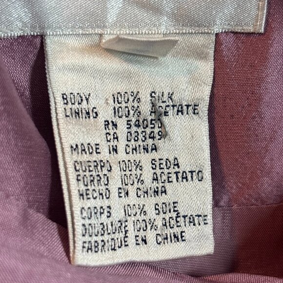 Vintage Rona Rowan Pink Silk Dress & Jacket Size 10 - Picture 7 of 16